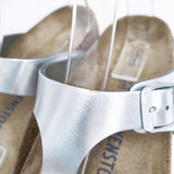BIRKENSTOCK Gizeh 24.5cm ノーマル幅 サンダル シルバー レディース ビルケンシュトック【中古】6-0426S◎
