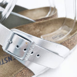 BIRKENSTOCK Gizeh 24.5cm ノーマル幅 サンダル シルバー レディース ビルケンシュトック【中古】6-0426S◎