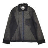 ROKU 6 BEAUTY&YOUTH シアーカラーポイントニットシャツカーディガン 25SS ブラック レディース ロクビューティアンドユース【中古】5-0930M♪