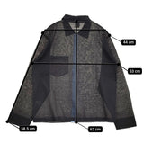 ROKU 6 BEAUTY&YOUTH シアーカラーポイントニットシャツカーディガン 25SS ブラック レディース ロクビューティアンドユース【中古】5-0930M♪