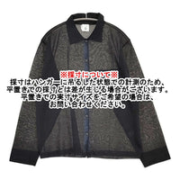ROKU 6 BEAUTY&YOUTH シアーカラーポイントニットシャツカーディガン 25SS ブラック レディース ロクビューティアンドユース【中古】5-0930M♪