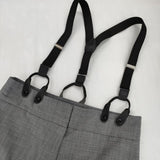 H BEAUTY&YOUTH トロピカルハイウエストサスペンダーパンツ 定価31900円 パンツ 24SS グレー レディース エイチビューティアンドユース【中古】6-0201G∞