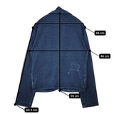 45R/45rpm でこぼこ天竺の908チロリアンジャケット 定価44000円 インディゴ ジャケット ネイビー レディース フォーティーファイブアールピーエム【中古】5-1218M∞