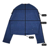 45R/45rpm 裏毛の908四角カーディガン 定価37400円 コットン カーディガン 23AW ネイビー レディース フォーティーファイブアールピーエム【中古】5-1106T∞