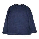 45R/45rpm インディゴ コットン 長袖Ｔシャツ カットソー ロンＴ ネイビー レディース フォーティーファイブアールピーエム【中古】6-0201M∞