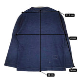 45R/45rpm インディゴ コットン 長袖Ｔシャツ カットソー ロンＴ ネイビー レディース フォーティーファイブアールピーエム【中古】6-0201M∞