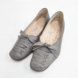 そのみつ S73 レザーレースアップ オーダー品 パンプス グレー レディース そのみつ【中古】6-0127G◎