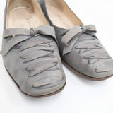 そのみつ S73 レザーレースアップ オーダー品 パンプス グレー レディース そのみつ【中古】6-0127G◎