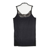 gasa grue 未使用 レース付 ノースリーブトップス キャミソール ブラック レディース ガサグルー【中古】5-1220S∞
