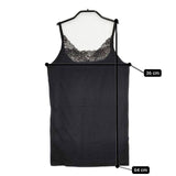 gasa grue 未使用 レース付 ノースリーブトップス キャミソール ブラック レディース ガサグルー【中古】5-1220S∞