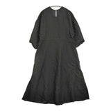 gasa アーカイブ 東方の旅 ワンピース 定価71500円 11211-07211 サイズM リネン ワンピース ブラック レディース ガサ【中古】5-0930M♪