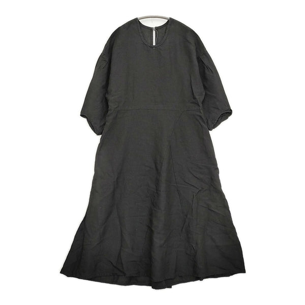 gasa アーカイブ 東方の旅 ワンピース 定価71500円 11211-07211 サイズM リネン ワンピース ブラック レディース ガサ【中古】5-0930M♪