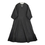 gasa アーカイブ 東方の旅 ワンピース 定価71500円 11211-07211 サイズM リネン ワンピース ブラック レディース ガサ【中古】5-0930M♪