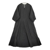 gasa アーカイブ 東方の旅 ワンピース 定価71500円 11211-07211 サイズM リネン ワンピース ブラック レディース ガサ【中古】5-0930M♪