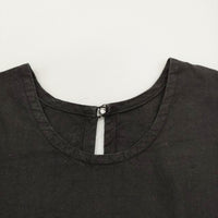 gasa アーカイブ 東方の旅 ワンピース 定価71500円 11211-07211 サイズM リネン ワンピース ブラック レディース ガサ【中古】5-0930M♪
