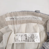 gasa ウール レーヨン ツイード 定価44100円 13111-13313 クロップドパンツ パープル レディース ガサ【中古】5-0930T♪