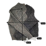gasa 戯れ レース付きアシンメトリーセーター 定価110000円 13233-12109 ケーブル セーター ニット 23AW グレー レディース ガサ【中古】5-0930T♪