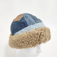 KAPITAL デニム パッチワーク Levi's 再構築 ボア キャップ ブルー ベージュ レディース キャピタル【中古】5-0930T♪