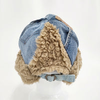 KAPITAL デニム パッチワーク Levi's 再構築 ボア キャップ ブルー ベージュ レディース キャピタル【中古】5-0930T♪