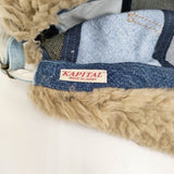 KAPITAL デニム パッチワーク Levi's 再構築 ボア キャップ ブルー ベージュ レディース キャピタル【中古】5-0930T♪