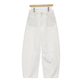 upper hights conte 131111202WHT サイズ24 バルーン バレルレッグ デニムパンツ ホワイト レディース アッパーハイツ【中古】5-0930G♪