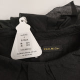 R&D.M.Co- 新品 コットンリネン フリルカラー 定価53900円 ブラウス シャツ ブラック レディース オールドマンズテーラー【中古】5-0930M♪