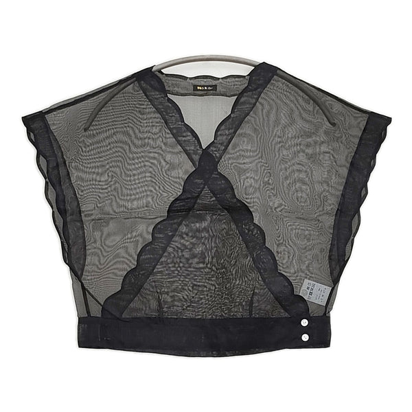 R&D.M.Co- 新品 シルクオーガンジーカシュクールブラウス 定価40700円 25SS ブラック レディース オールドマンズテーラー【中古】5-0930S♪