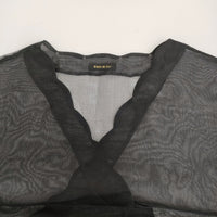 R&D.M.Co- 新品 シルクオーガンジーカシュクールブラウス 定価40700円 25SS ブラック レディース オールドマンズテーラー【中古】5-0930S♪