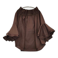 Audie a Muses ラッフルスリーブブラウス 定価25300円 83034510 ブラウス シャツ 25AW ブラウン レディース オーディアミューズ【中古】5-0930M♪