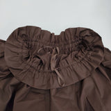 Audie a Muses ラッフルスリーブブラウス 定価25300円 83034510 ブラウス シャツ 25AW ブラウン レディース オーディアミューズ【中古】5-0930M♪