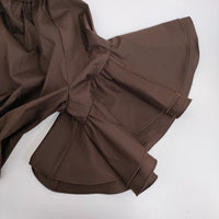 Audie a Muses ラッフルスリーブブラウス 定価25300円 83034510 ブラウス シャツ 25AW ブラウン レディース オーディアミューズ【中古】5-0930M♪