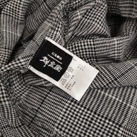 群言堂 綿キャッチングワッシャーチェック 定価37400円 ワンピース猫の目草（ねこのめそう） くろ 25SS ブラック レディース【中古】5-0930S♪