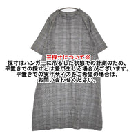 群言堂 綿キャッチングワッシャーチェック 定価37400円 ワンピース猫の目草（ねこのめそう） くろ 25SS ブラック レディース【中古】5-0930S♪