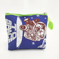 AS KNOW AS 宇宙ベアロイド ノベルティ ポーチ ポーチ ネイビー ライトグリーン レディース アズノウアズ【中古】5-0930G♪