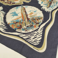 BINDU NEW YORK インド製 スカーフ ネイビー レディース ビンドゥ【中古】5-0930G♪