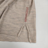 nume NKPO-2480C ウール サイドステッチ セーター ニット ピンクベージュ レディース ヌメ【中古】5-1106T∞