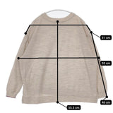 nume NKPO-2480C ウール サイドステッチ セーター ニット ピンクベージュ レディース ヌメ【中古】5-1106T∞