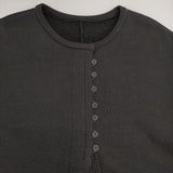 LOISIR コットン スウェット カーディガン ブラック レディース ロワズィール【中古】5-1220M∞