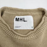 MHL. CONTRAST COTTON LINEN 2 595-5163501 定価24970円 肩ボタン セーター ニット 25SS ベージュ レディース エムエイチエル【中古】5-0930M♪