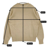 MHL. CONTRAST COTTON LINEN 2 595-5163501 定価24970円 肩ボタン セーター ニット 25SS ベージュ レディース エムエイチエル【中古】5-0930M♪