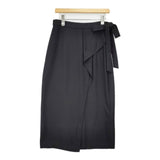 theory luxe 未使用 CANYON ALIE ラップスカート 定価29700円 03-3207306-050-038 ロングスカート 23SS ブラック レディース セオリーリュクス【中古】5-1220M∞