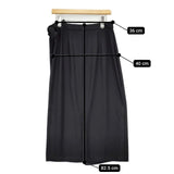 theory luxe 未使用 CANYON ALIE ラップスカート 定価29700円 03-3207306-050-038 ロングスカート 23SS ブラック レディース セオリーリュクス【中古】5-1220M∞