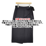 theory luxe 未使用 CANYON ALIE ラップスカート 定価29700円 03-3207306-050-038 ロングスカート 23SS ブラック レディース セオリーリュクス【中古】5-1220M∞