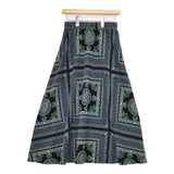 SOEJU ペイズリー柄 S-00-SK-005 ロングスカート ブラック グリーン レディース ソージュ【中古】5-1220M∞