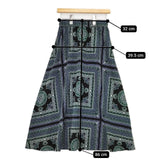 SOEJU ペイズリー柄 S-00-SK-005 ロングスカート ブラック グリーン レディース ソージュ【中古】5-1220M∞