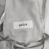 SOEJU ストレッチファインタックパンツ S-00-PT-007 センタープレス パンツ ライトグレー レディース ソージュ【中古】5-1220G∞