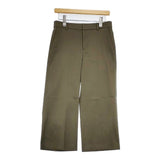 自由区 PRWMBM0319 UVケア COOLMAX クロップドワイドパンツ センタープレス パンツ カーキ レディース 自由区【中古】5-1220G∞