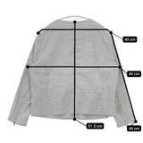nombre impair ポリレーヨン麻 ノーカラー ジャケット ブルゾン グレー レディース ノンブルアンペール【中古】5-1220M∞