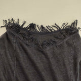 Haat ISSEY MIYAKE 日本製 フリンジ いらくさ ノースリーブ ベスト ネイビー レディース ハートイッセイミヤケ【中古】6-0222M∞