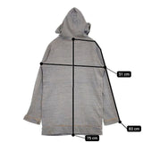 Haat ISSEY MIYAKE フーテッドスウェットロングカーディガン HA03JJ166 カーディガン ブルーグレー ベージュ レディース ハートイッセイミヤケ【中古】6-0201M∞